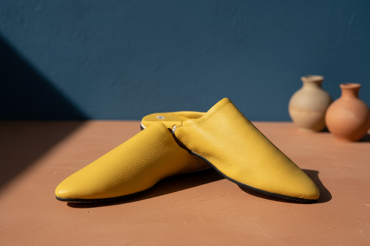 Kawseera Auraline – Men's Handcrafted Leather Moroccan Babouches