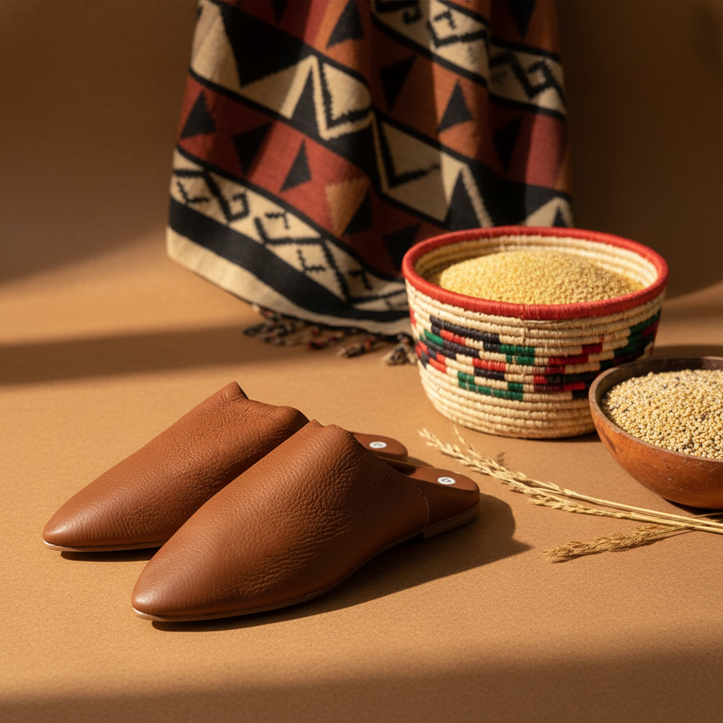 Kawseera Auraline – Men's Handcrafted Leather Moroccan Babouches
