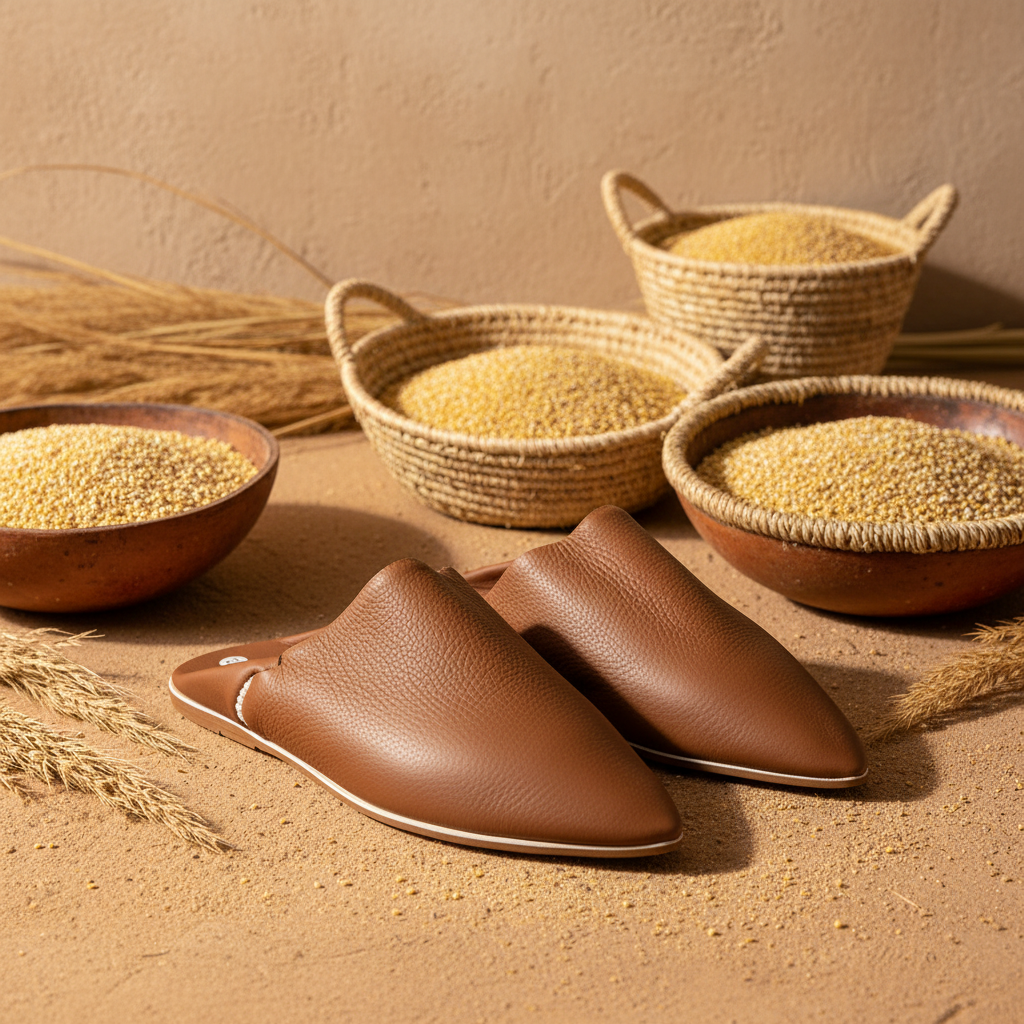 Kawseera Auraline – Men's Handcrafted Leather Moroccan Babouches