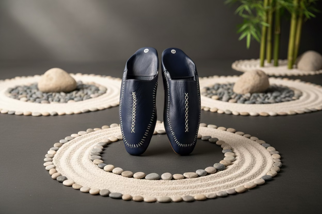 Kawseera Cendros – Men's Handcrafted Leather Moroccan Babouches