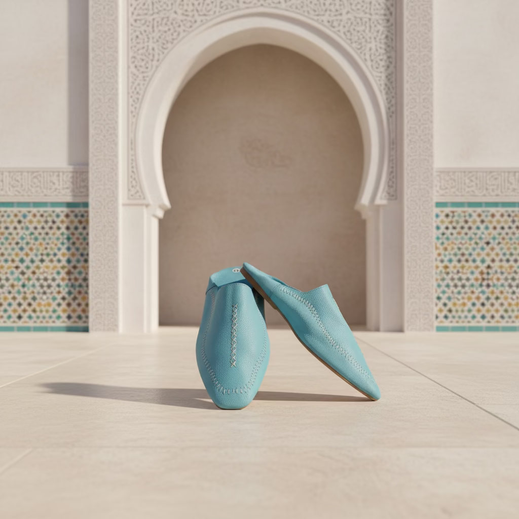 Kawseera Cendros – Men's Handcrafted Leather Moroccan Babouches