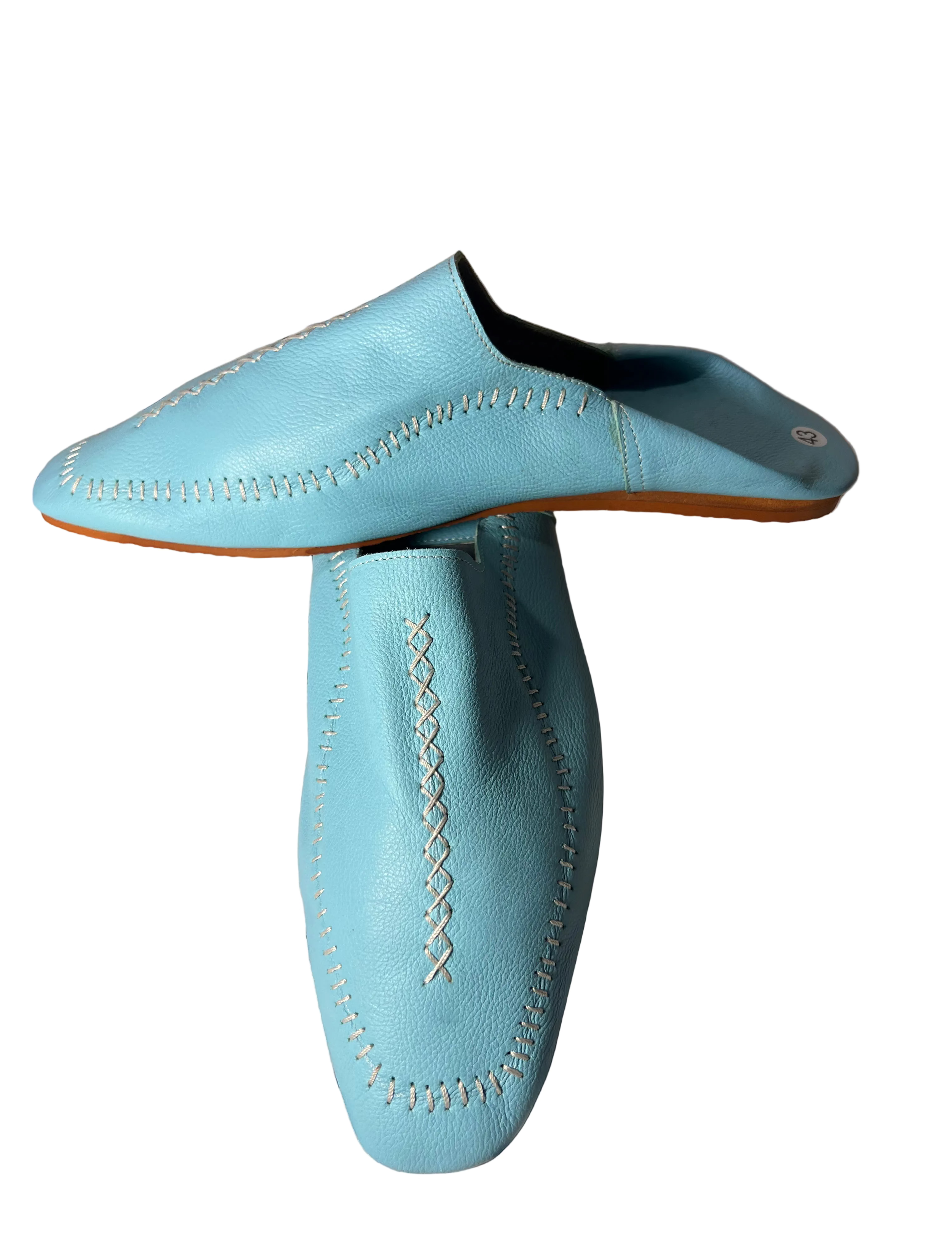 Kawseera Cendros – Men's Handcrafted Leather Moroccan Babouches