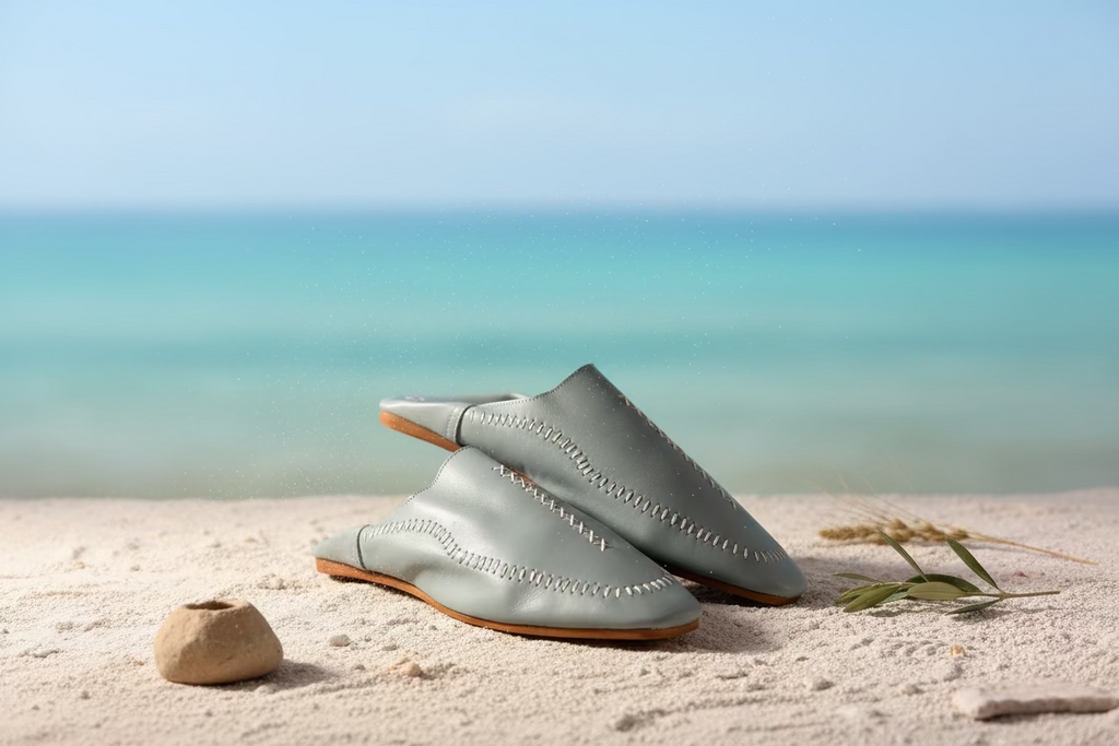 Kawseera Cendros – Men's Handcrafted Leather Moroccan Babouches