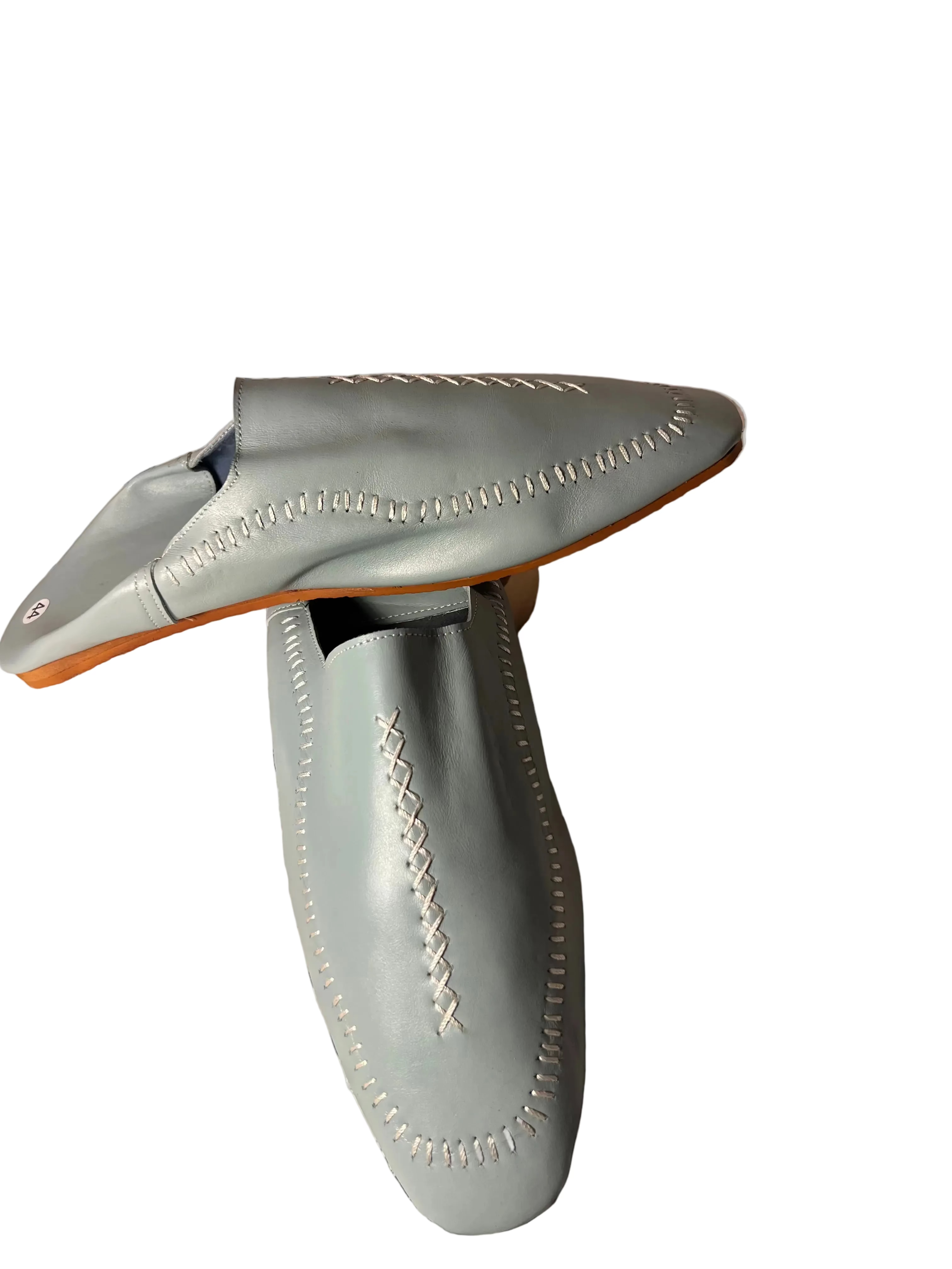 Kawseera Cendros – Men's Handcrafted Leather Moroccan Babouche