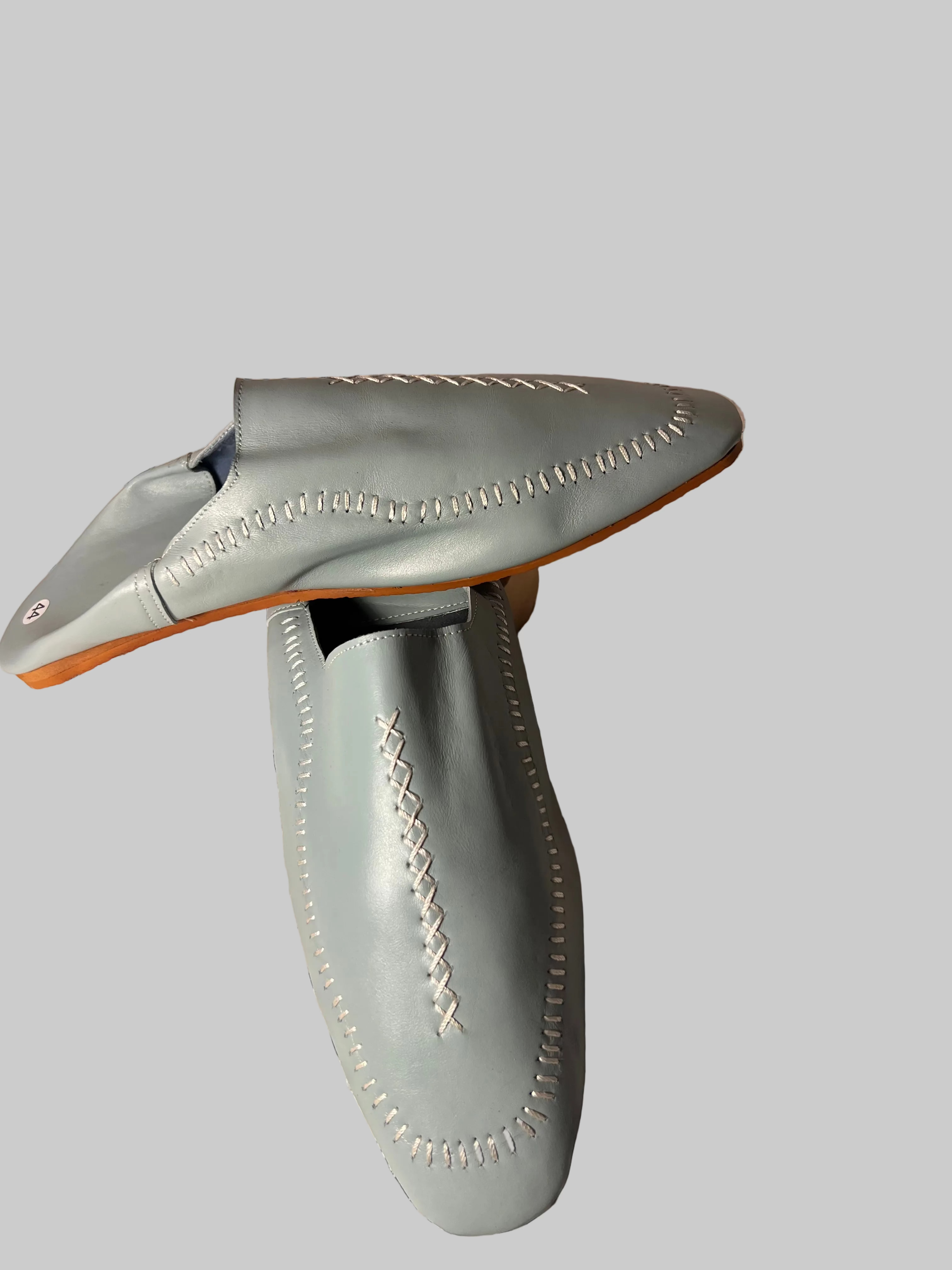 Kawseera Cendros – Men's Handcrafted Leather Moroccan Babouches