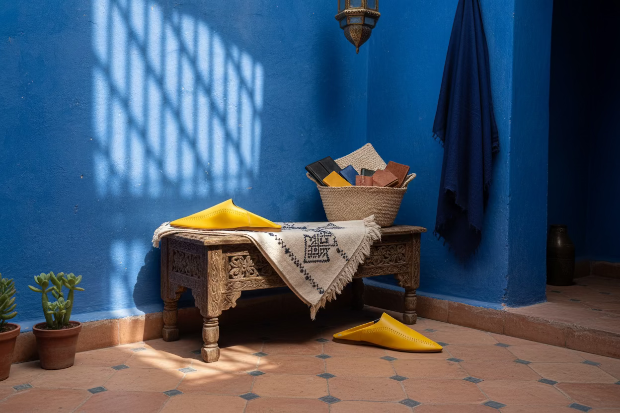 Kawseera Cendros – Men's Handcrafted Leather Moroccan Babouches