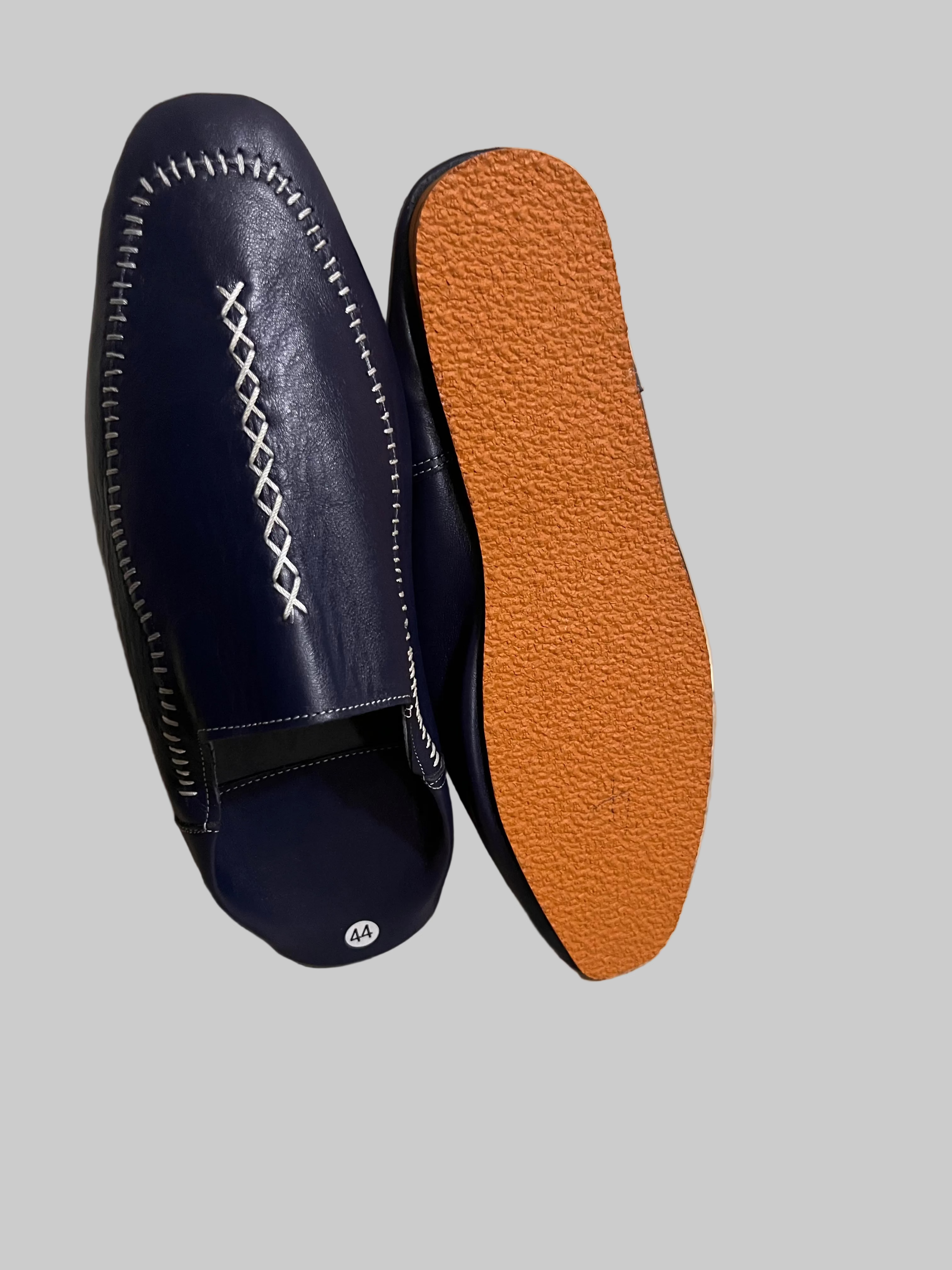 Kawseera Cendros – Men's Handcrafted Leather Moroccan Babouches