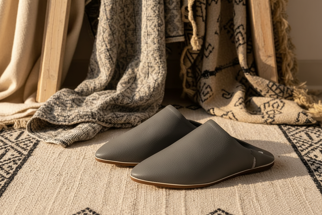 Kawseera Auraline – Men's Handcrafted Leather Moroccan Babouches